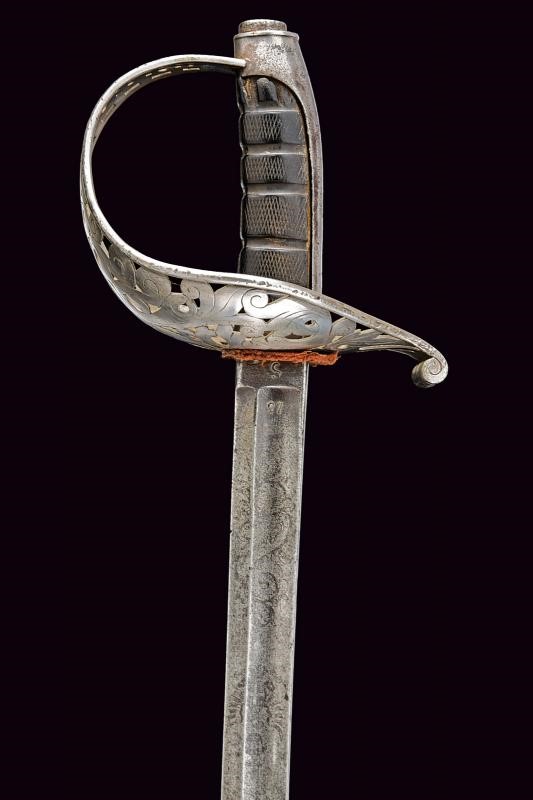 Sciabola da ufficiale del Reggimento Ussari di Piacenza, Italia, lunghezza 95 cm