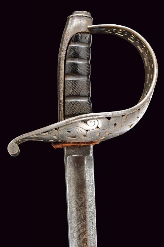 Sciabola da ufficiale del Reggimento Ussari di Piacenza, Italia, lunghezza 95 cm