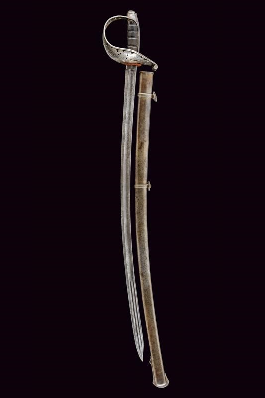Sciabola da ufficiale del Reggimento Ussari di Piacenza, Italia, lunghezza 95 cm