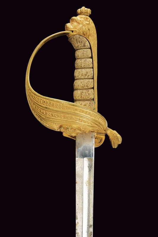 Sciabola da ufficiale di marina, Regno d'Italia, lunghezza 93.5 cm