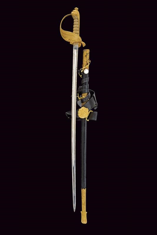 Sciabola da ufficiale di marina, Regno d'Italia, lunghezza 93.5 cm