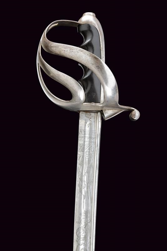 Sciabola da ufficiale di artiglieria a cavallo, Regno d'Italia, lunghezza 102.5 cm