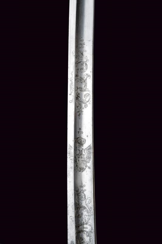 Sciabola da ufficiale degli Ussari di Piacenza, Regno d'Italia, 1864, lunghezza 99 cm