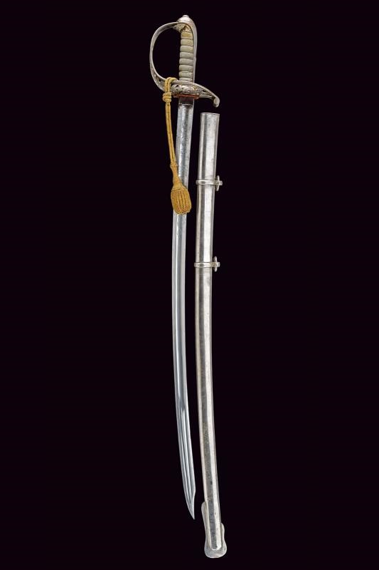 Sciabola da ufficiale degli Ussari di Piacenza, Regno d'Italia, 1864, lunghezza 99 cm