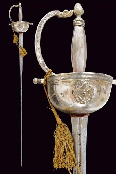 Spada da senatore, Regno di Sardegna, Vittorio Emanuele II (1849-1861), lunghezza 103 cm