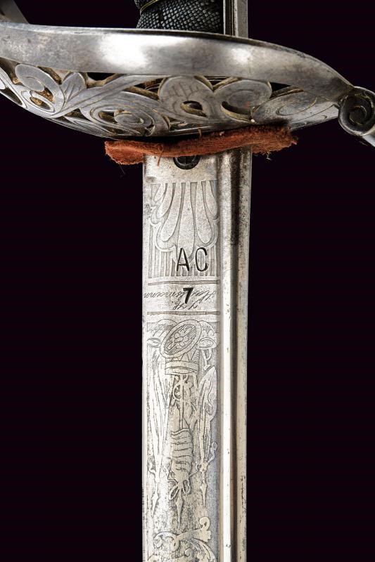 Sciabola Ussara del Granducato di Toscana, lunghezza 100.5 cm