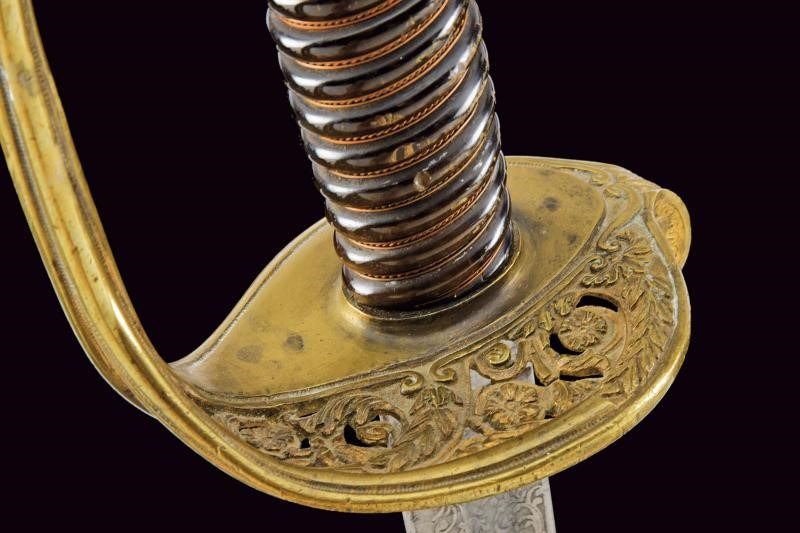 Spada da ufficiale, modello 1845 francese, Regno delle Due Sicilie