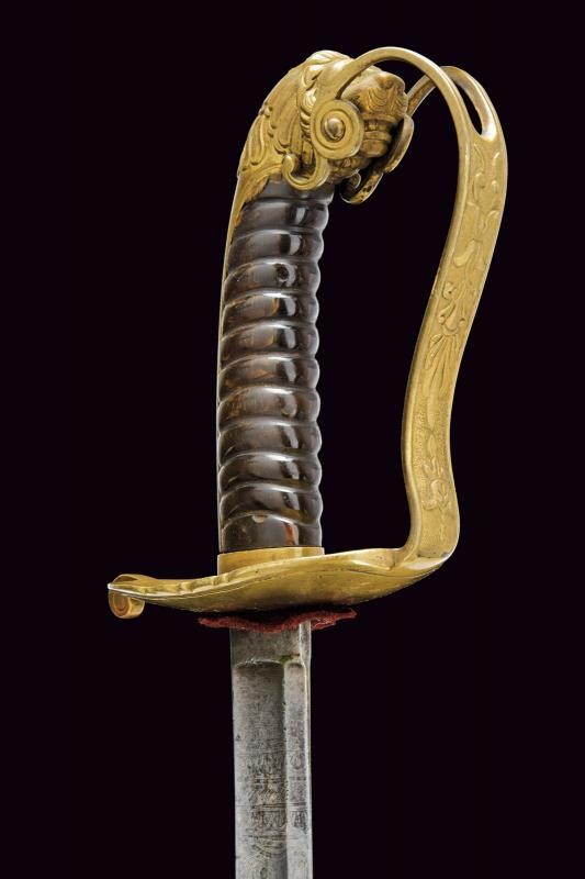 Spada da ufficiale subalterno della Guardia Civica, Modello 1847, Stato Pontificio