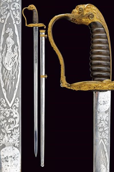 Spada da ufficiale subalterno della Guardia Civica, Modello 1847, Stato Pontificio
