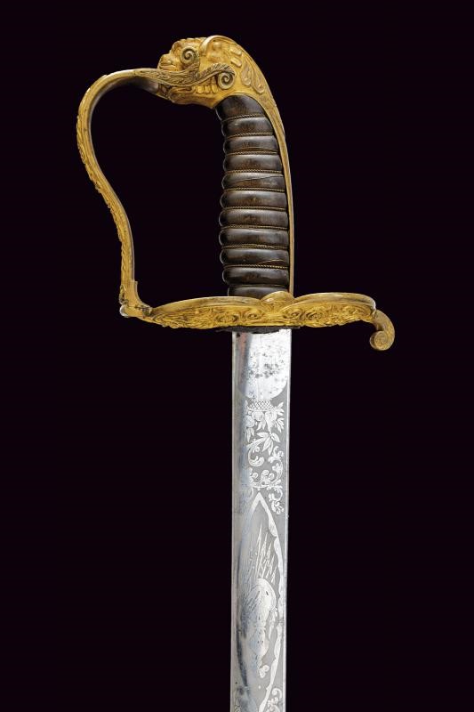 Spada da ufficiale subalterno della Guardia Civica, Modello 1847, Stato Pontificio