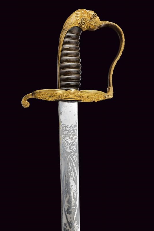 Spada da ufficiale subalterno della Guardia Civica, Modello 1847, Stato Pontificio