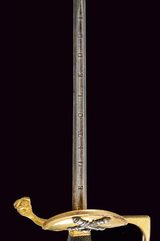 Ferdinando III d'Asburgo-Lorena, Spadino da ufficiale di artiglieria, Toscana, lunghezza 104.5 cm
