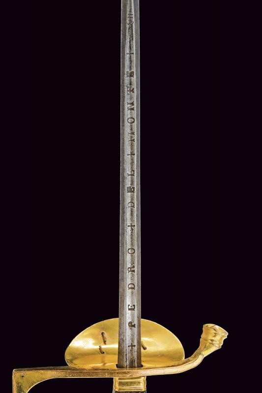 Ferdinando III d'Asburgo-Lorena, Spadino da ufficiale di artiglieria, Toscana, lunghezza 104.5 cm