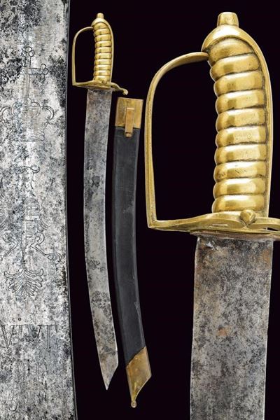 Raro sabro da artiglieria Mod. 1777, Piemonte, lunghezza 70 cm
