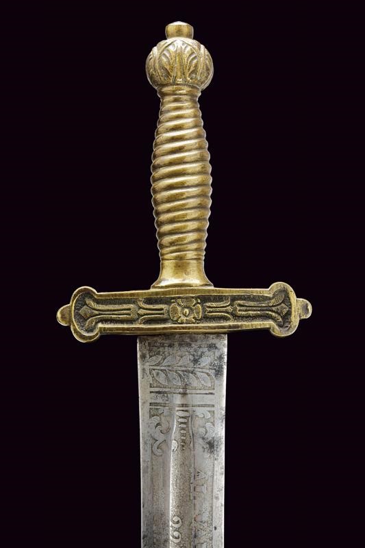Daga della Guardia Civica Lombarda, Lombardia, lunghezza 64 cm