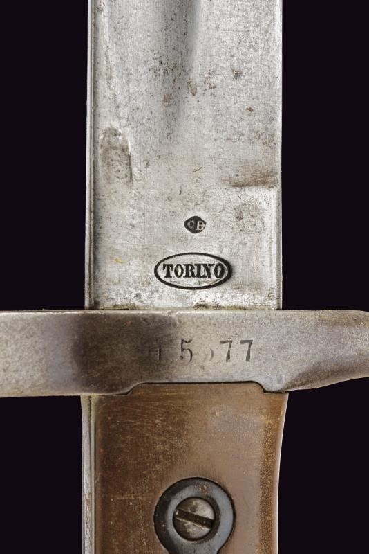 Baionetta Vetterli Mod. 1870, lama dritta con molla lunga