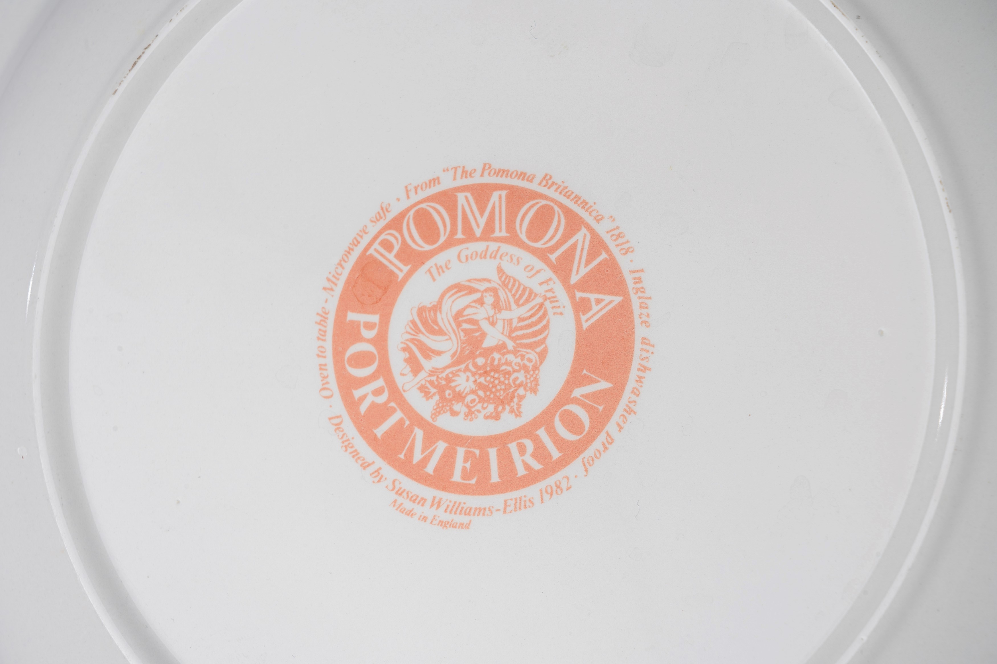 Portmeirion, Servizio in porcellana collezione Pomona, 73 pezzi, Inghilterra, secolo XX