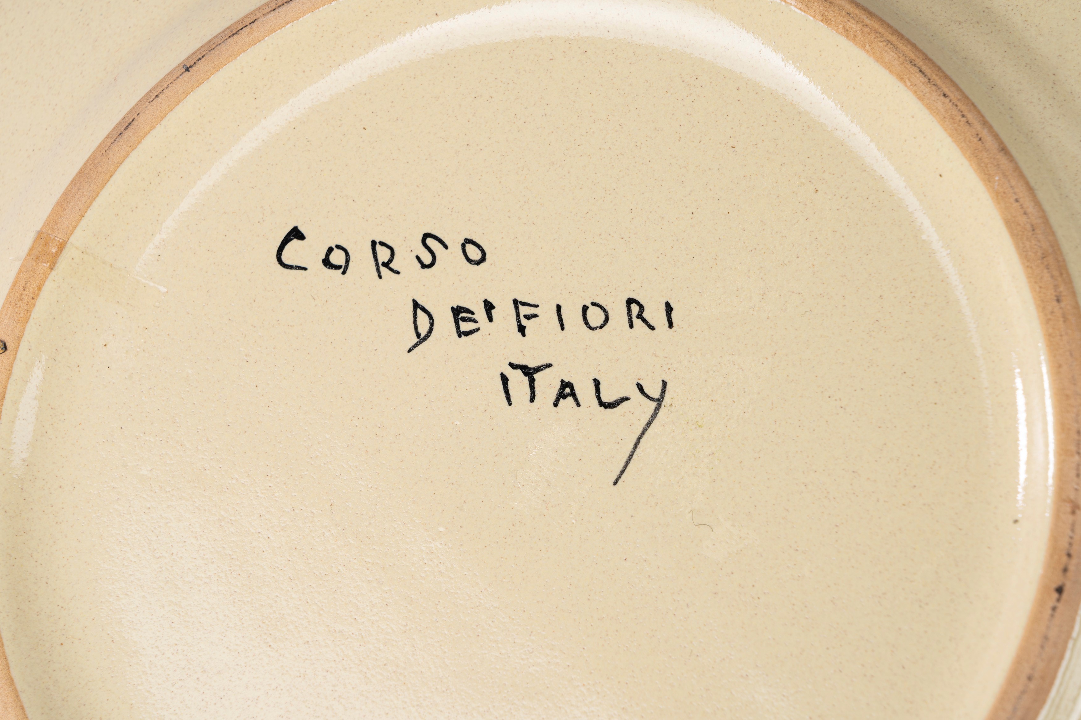 Servizio in Maiolica Policroma, Corso De' Fiori
