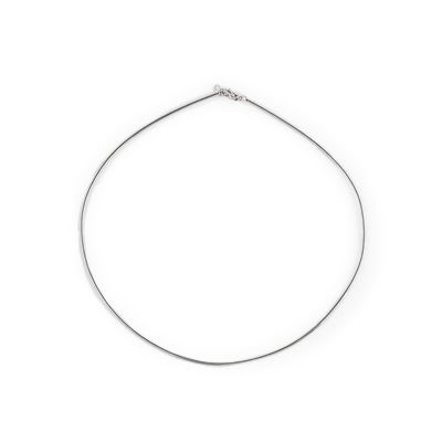 Collana a girocollo in platino 950/1000 a catena a coda di topo