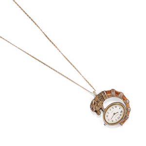 Necklace with watch