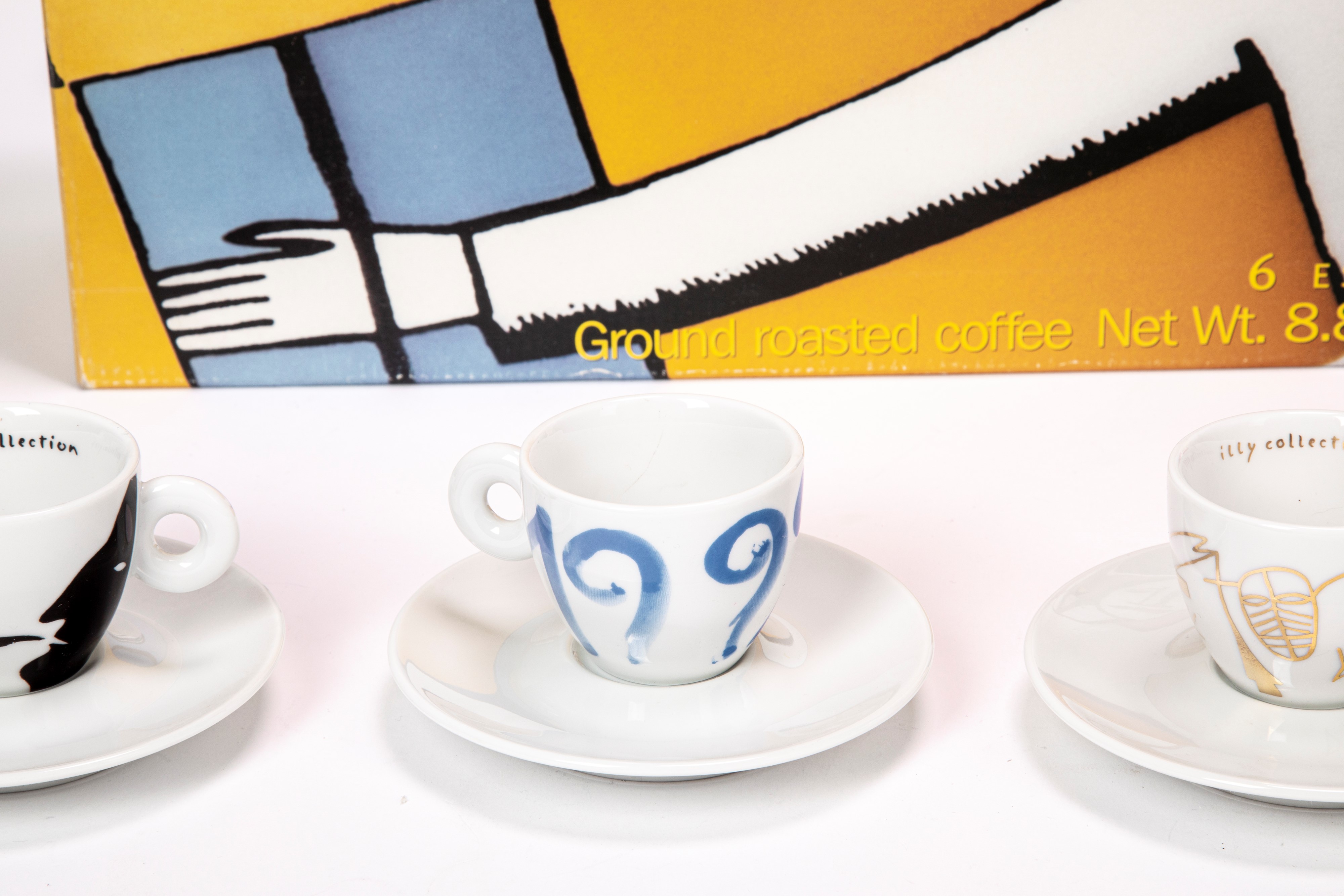 Mimmo Paladino - Set di Cinque Tazzine da Espresso, Edizione Illycaffè “illy Collection”, Numerat...