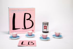 Louise Bourgeois "le jour la nuit le jour" Set di 4 tazzine da espresso, edizione Illycaff&egrave; &ldquo;Illy Collection&rdquo;, numerate e firmate.