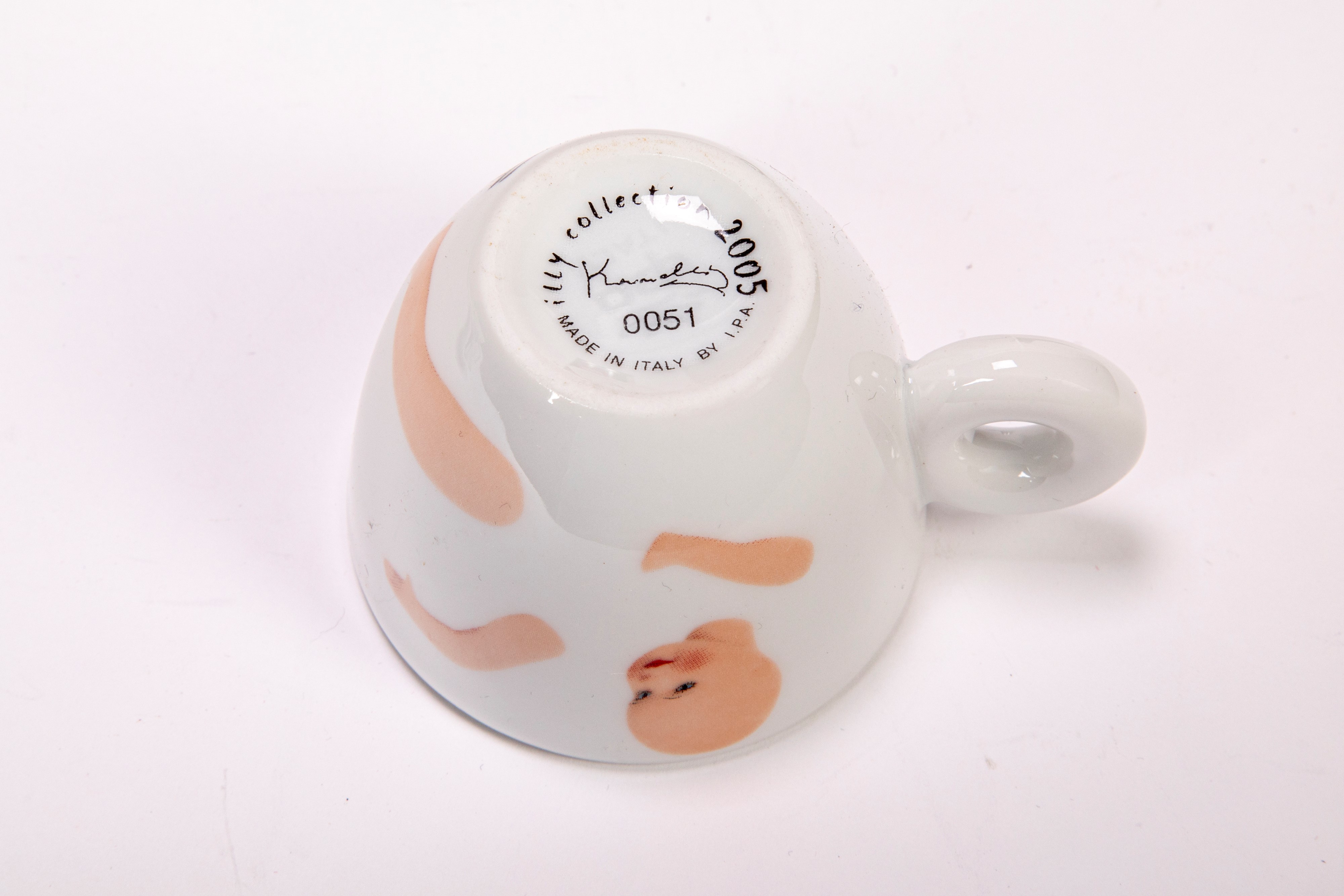 Set di quattro tazzine da espresso, edizione Illycaffè “Illy Collection”, numerate e firmate.