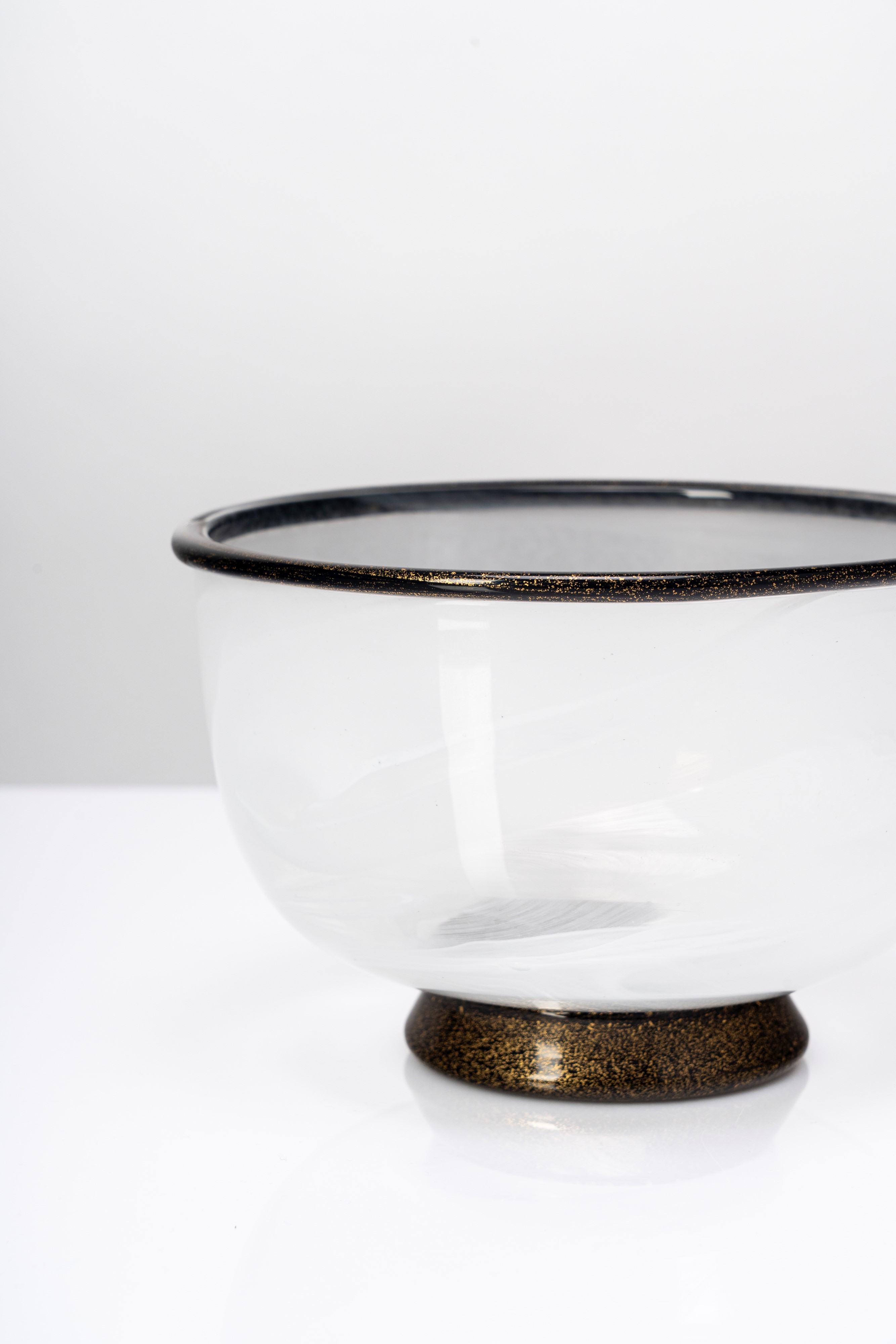 Coppa in vetro marmorizzato