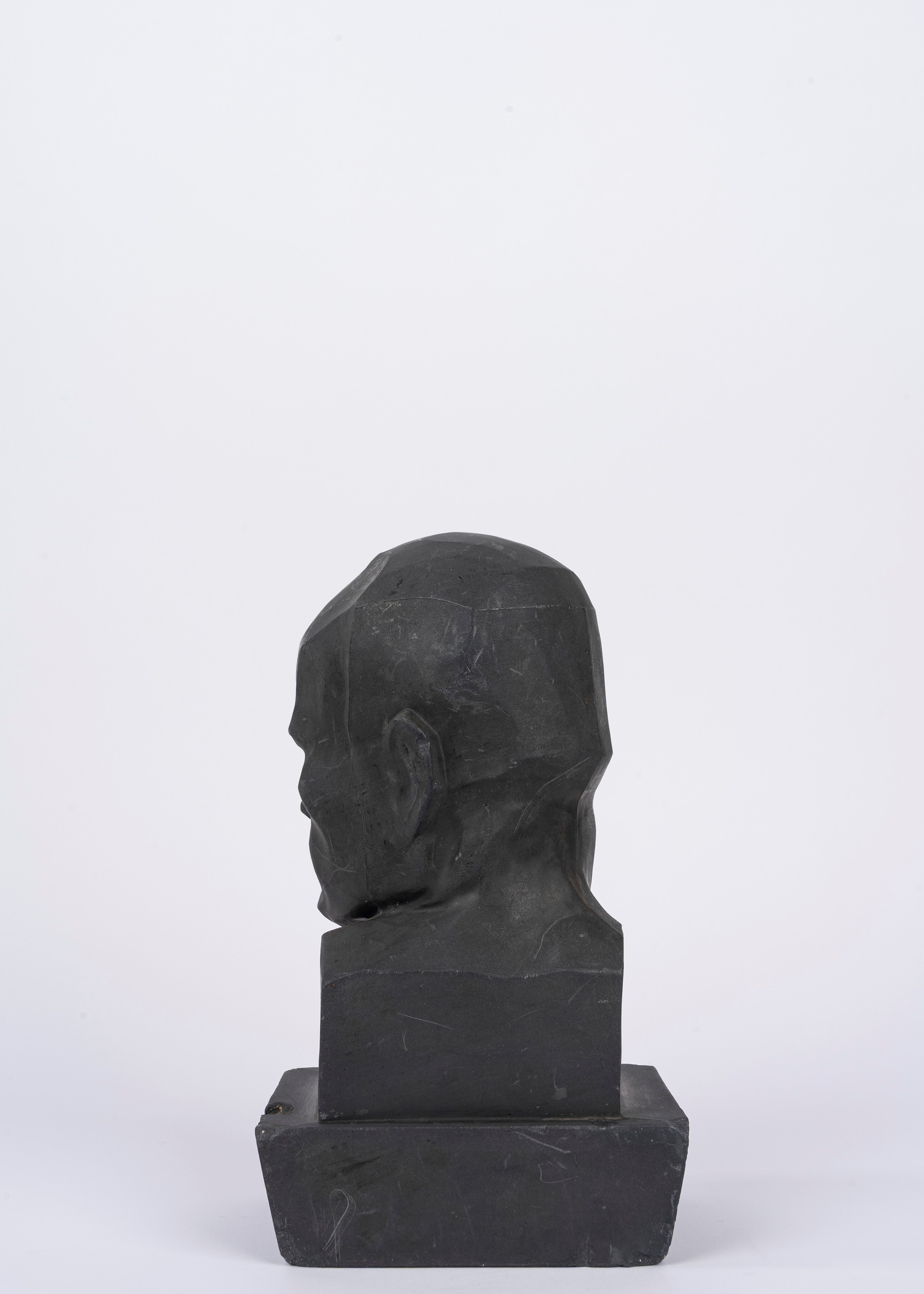 Benito Mussolini - Ritratto a mezzo busto del Duce in aighellite, stile déco