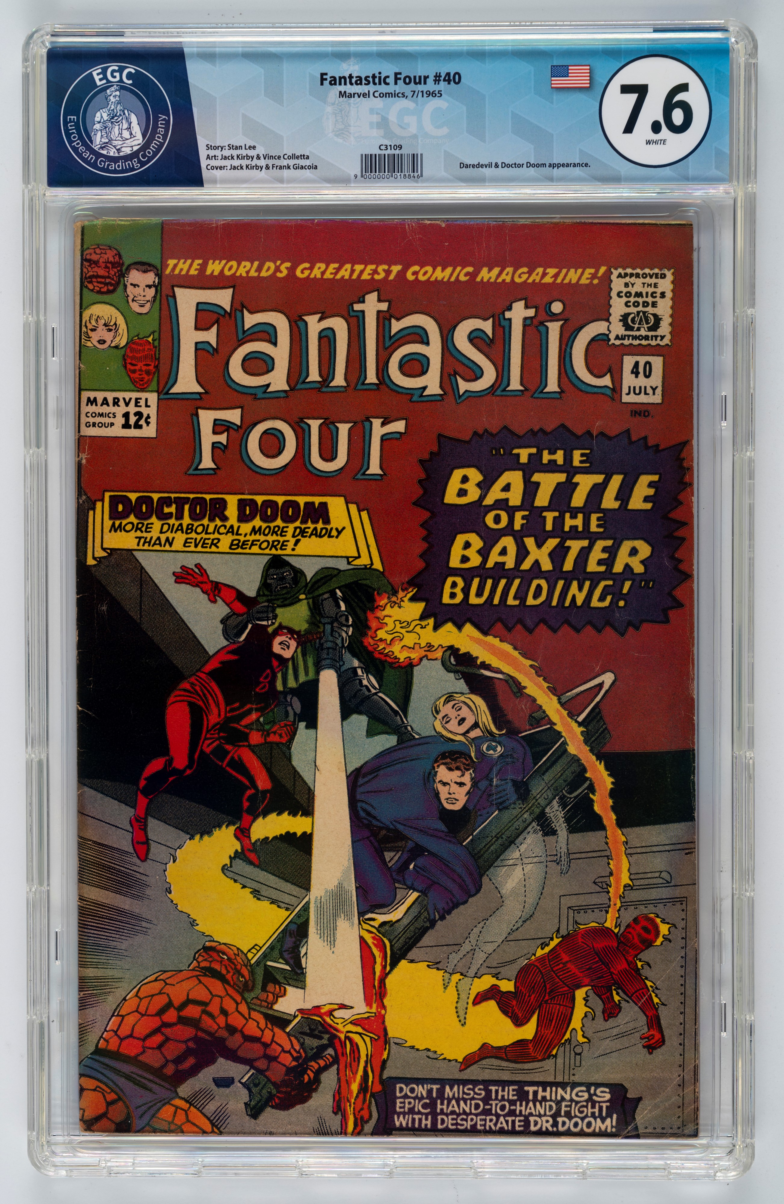 Fantastic Four #40 - 7.6 EGC / #41 - 7.0 EGC / #42 (UK Price Variant) - 7.8 EGC