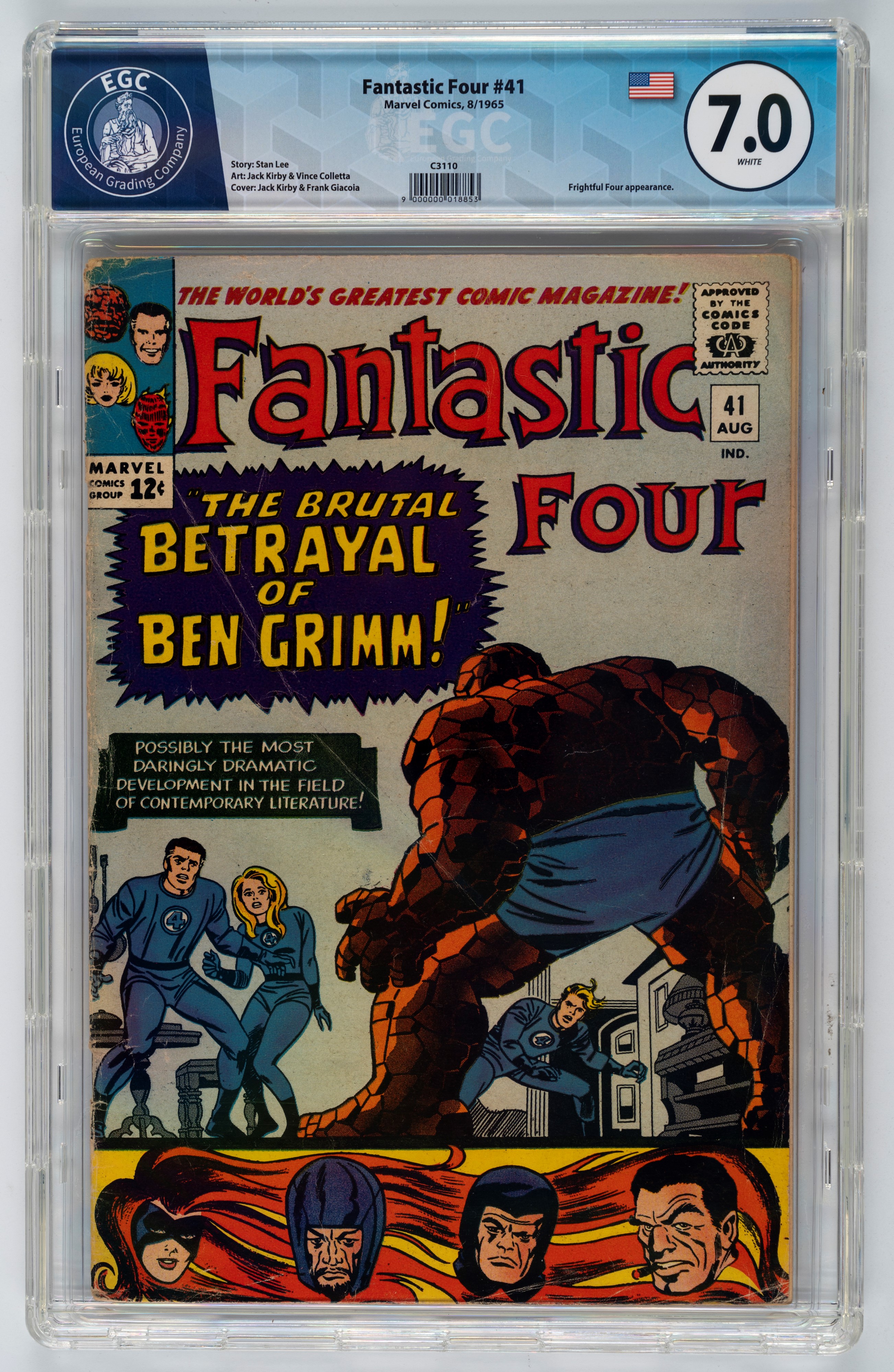 Fantastic Four #40 - 7.6 EGC / #41 - 7.0 EGC / #42 (UK Price Variant) - 7.8 EGC