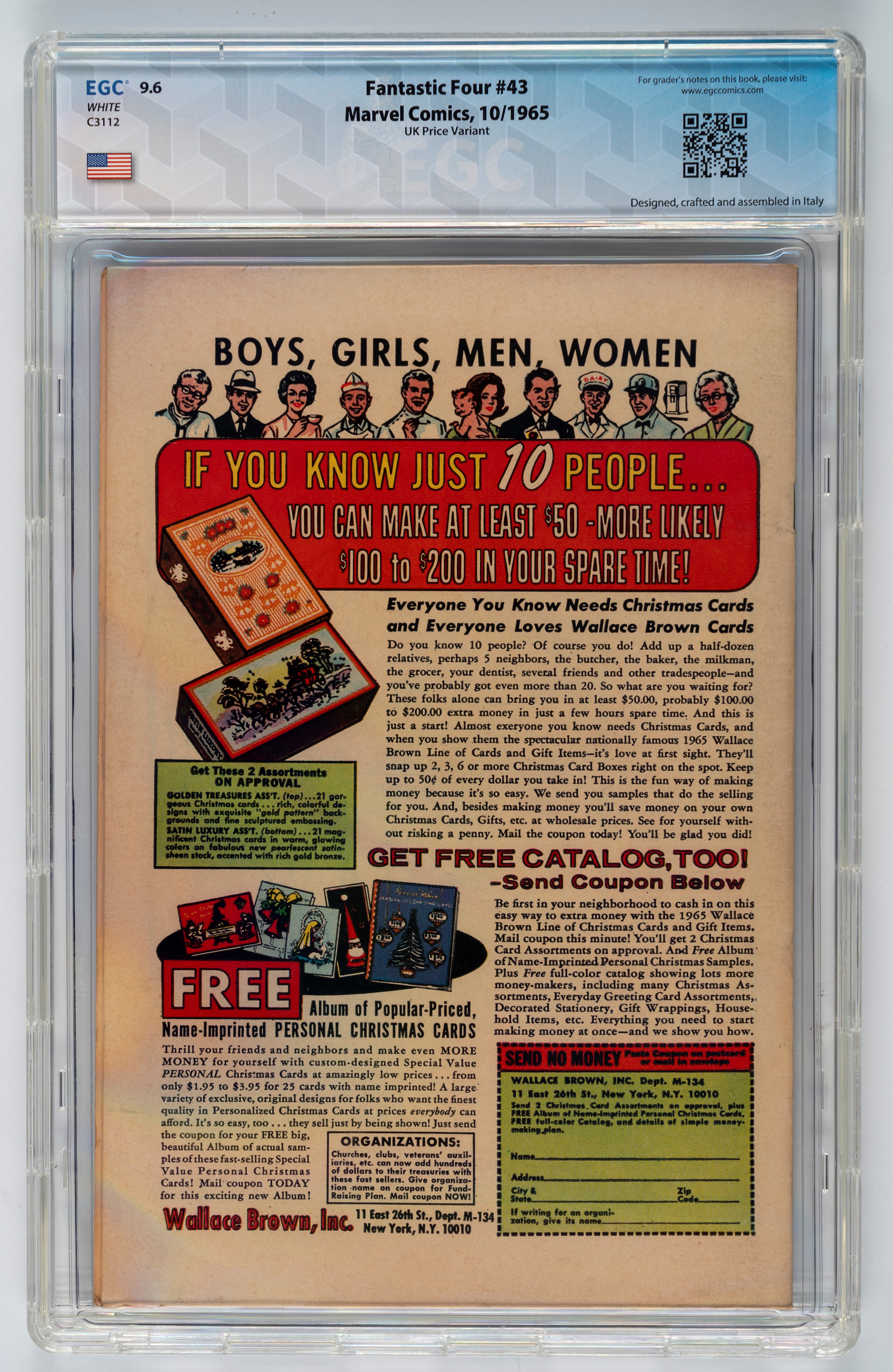 Fantastic Four #43 (UK Price Variant) - 9.6 EGC