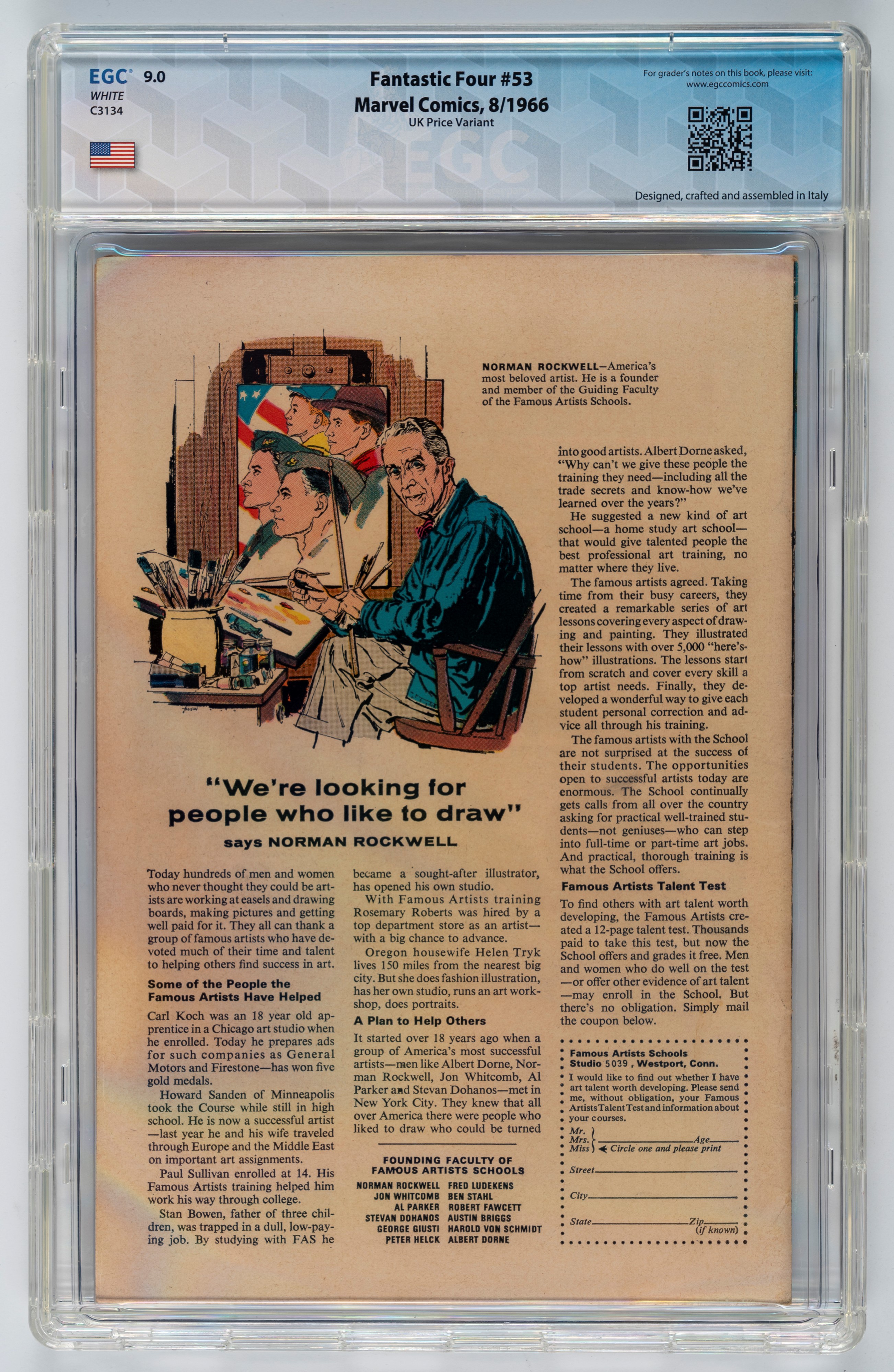 Fantastic Four #53 (UK Price Variant) - 9.0 EGC