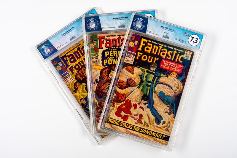 Fantastic Four #59 - 9.3 EGC / #60 - 8.6 EGC / #61 (UK Price Variant) - 7.3 EGC