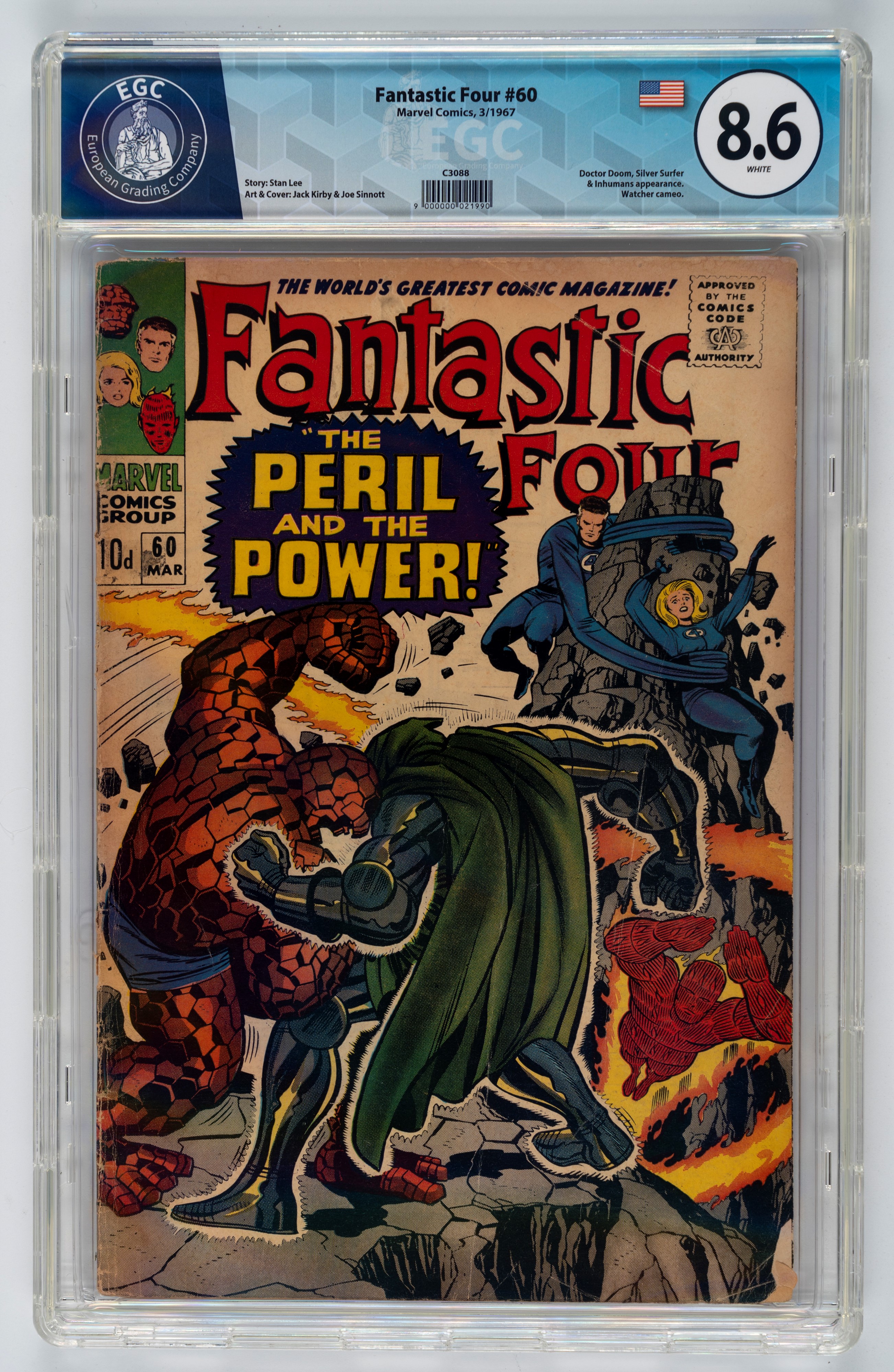 Fantastic Four #59 - 9.3 EGC / #60 - 8.6 EGC / #61 (UK Price Variant) - 7.3 EGC