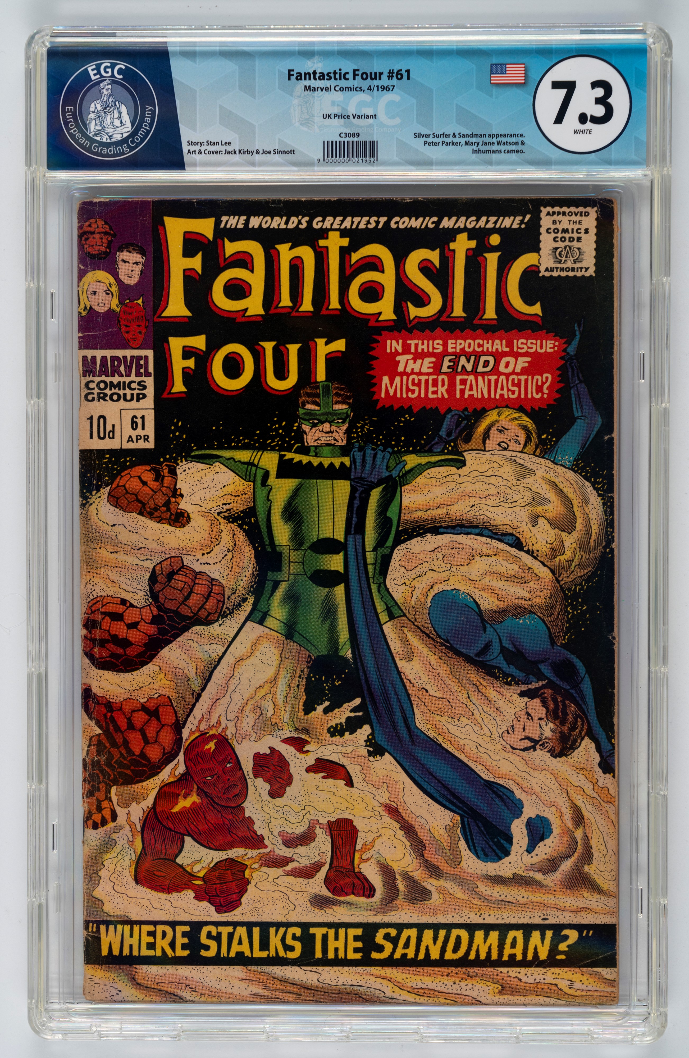 Fantastic Four #59 - 9.3 EGC / #60 - 8.6 EGC / #61 (UK Price Variant) - 7.3 EGC
