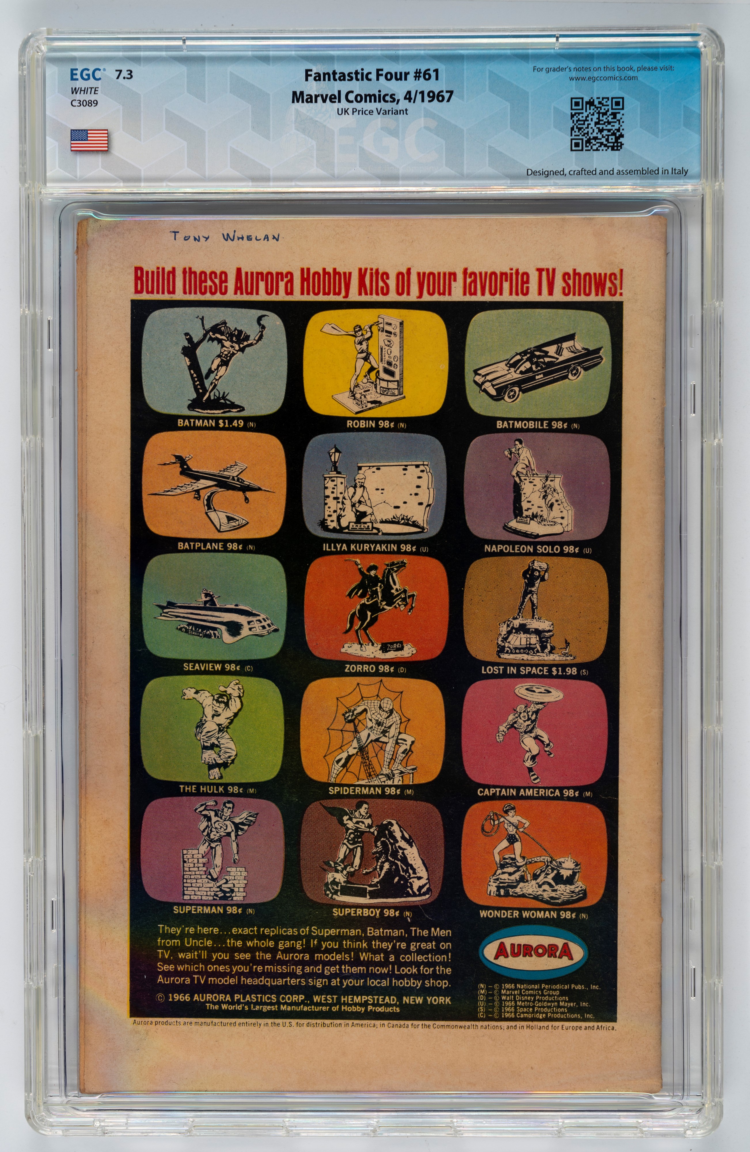 Fantastic Four #59 - 9.3 EGC / #60 - 8.6 EGC / #61 (UK Price Variant) - 7.3 EGC