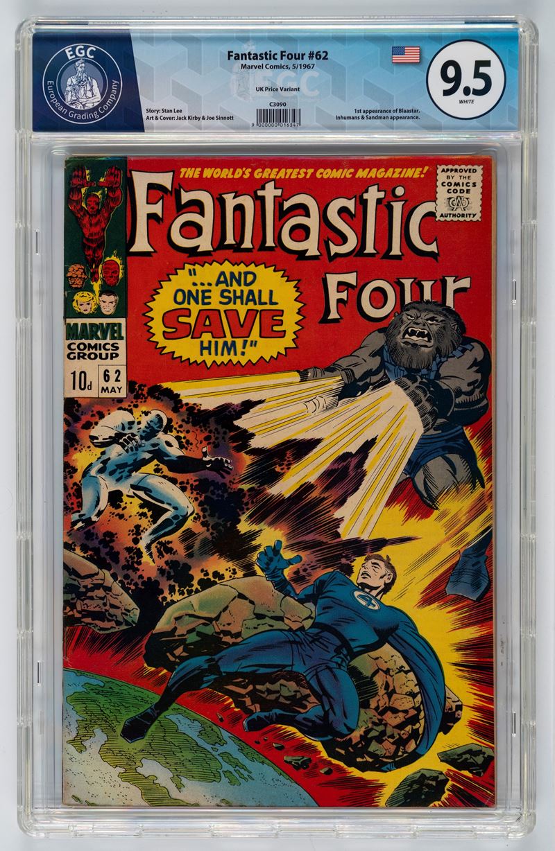Fantastic Four #62 (UK Price Variant) - 9.5 EGC