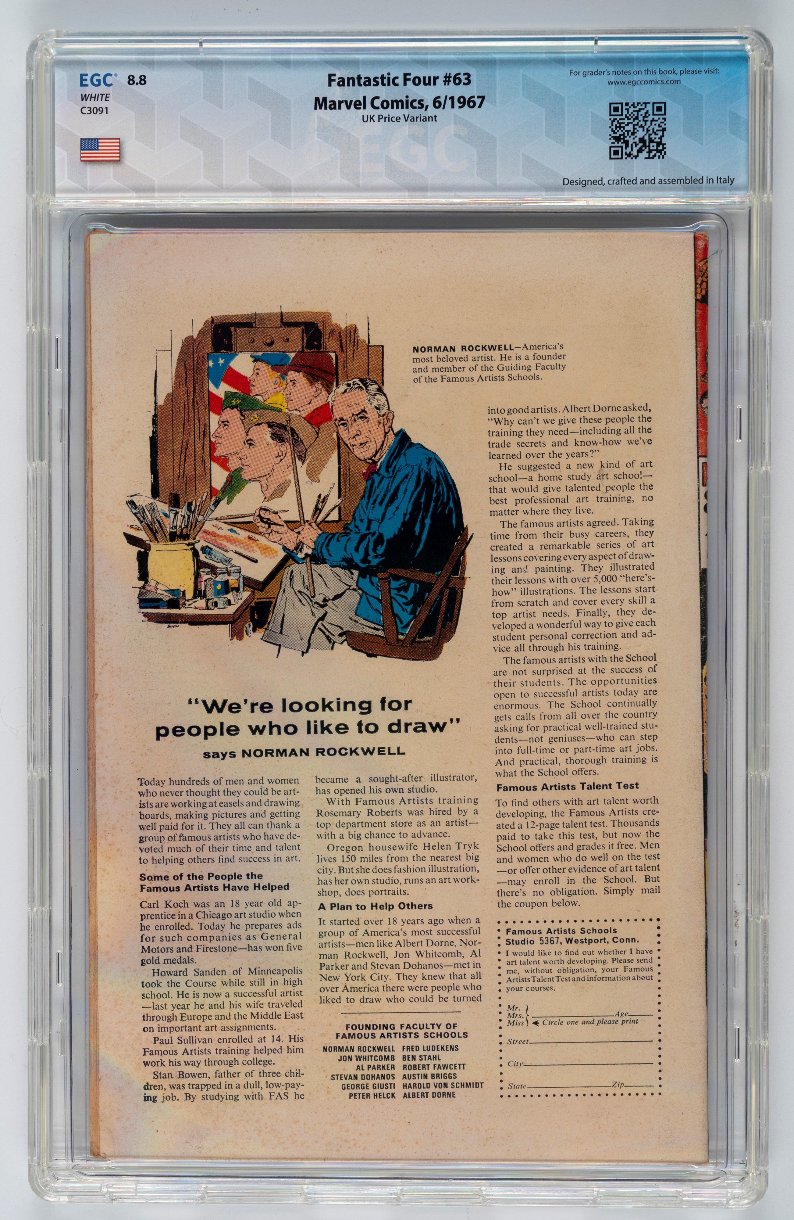 Fantastic Four #63 (UK Price Variant) - 8.8 EGC