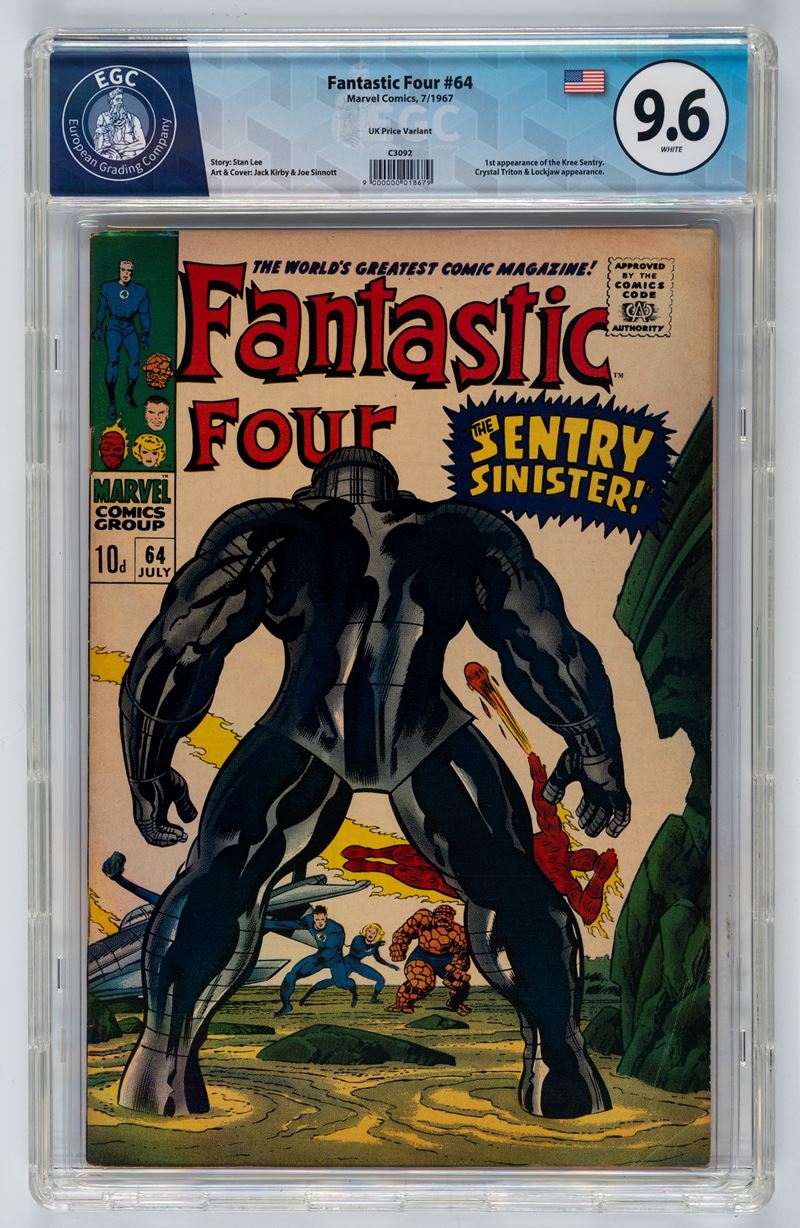 Fantastic Four #64 (UK Price Variant) - 9.6 EGC