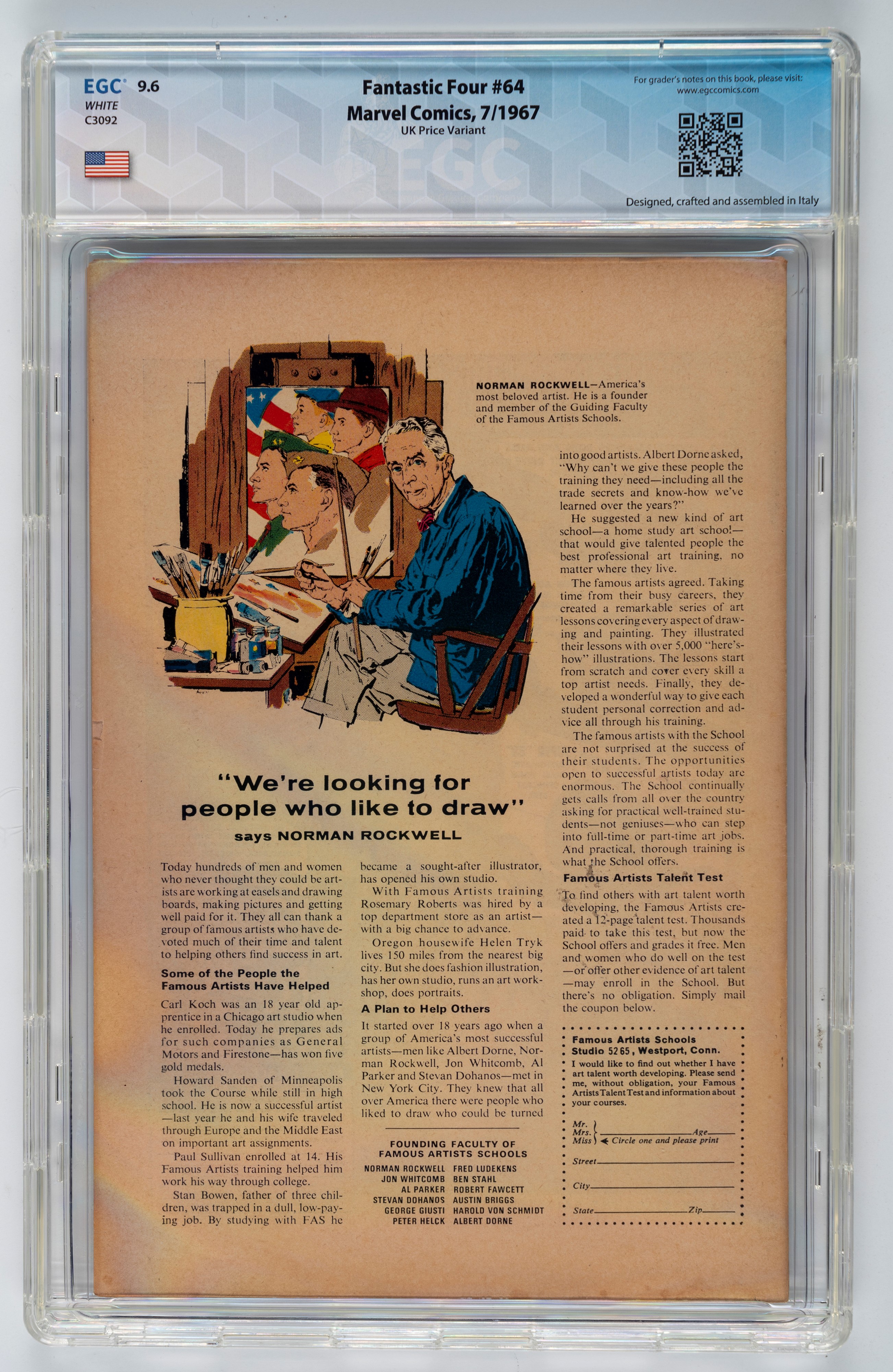 Fantastic Four #64 (UK Price Variant) - 9.6 EGC