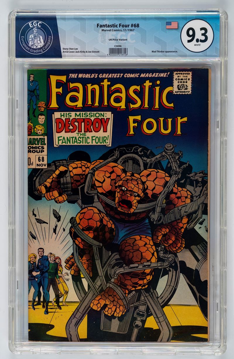 Fantastic Four #68 (UK Price Variant) - 9.3 EGC