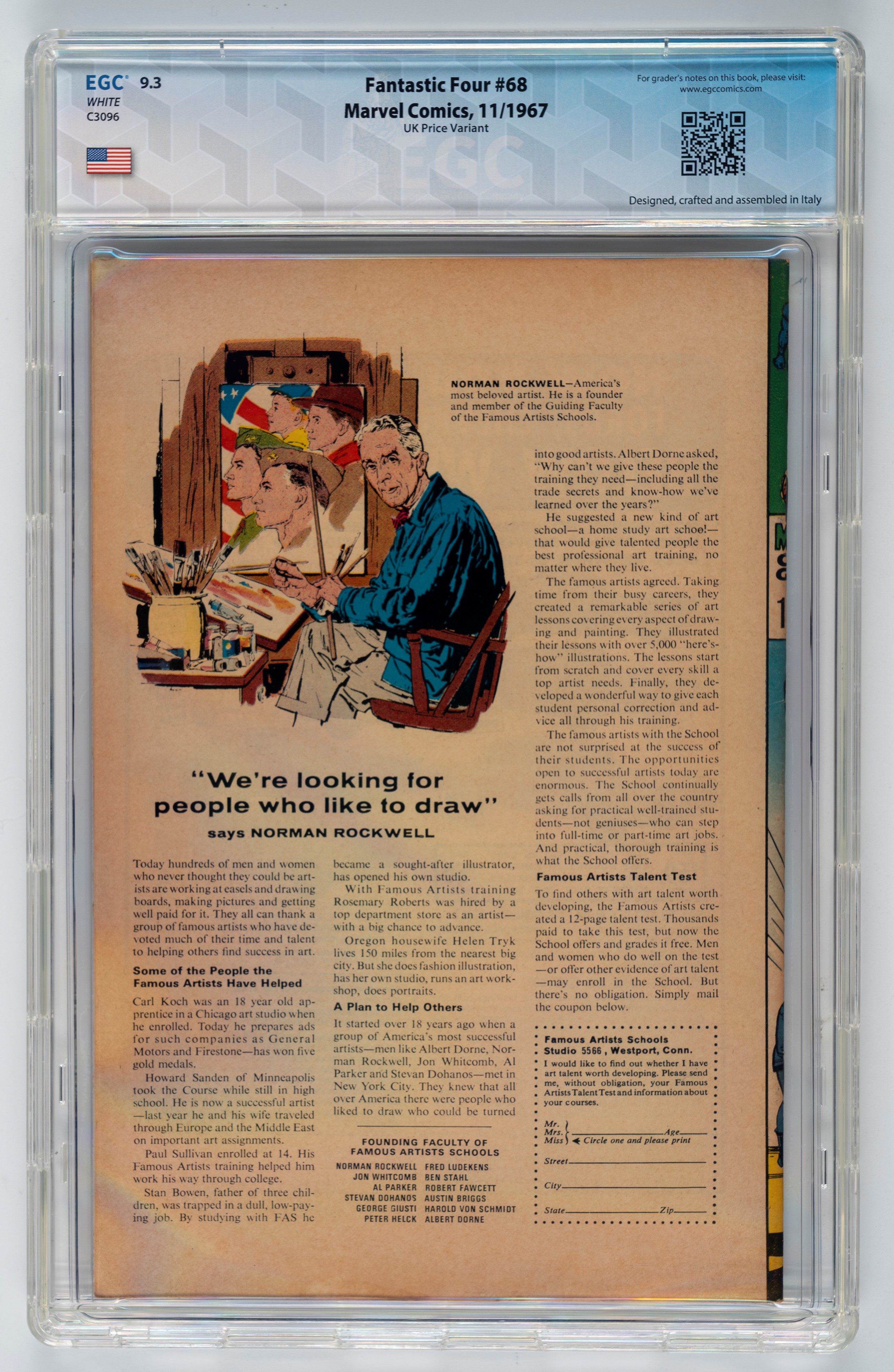 Fantastic Four #68 (UK Price Variant) - 9.3 EGC