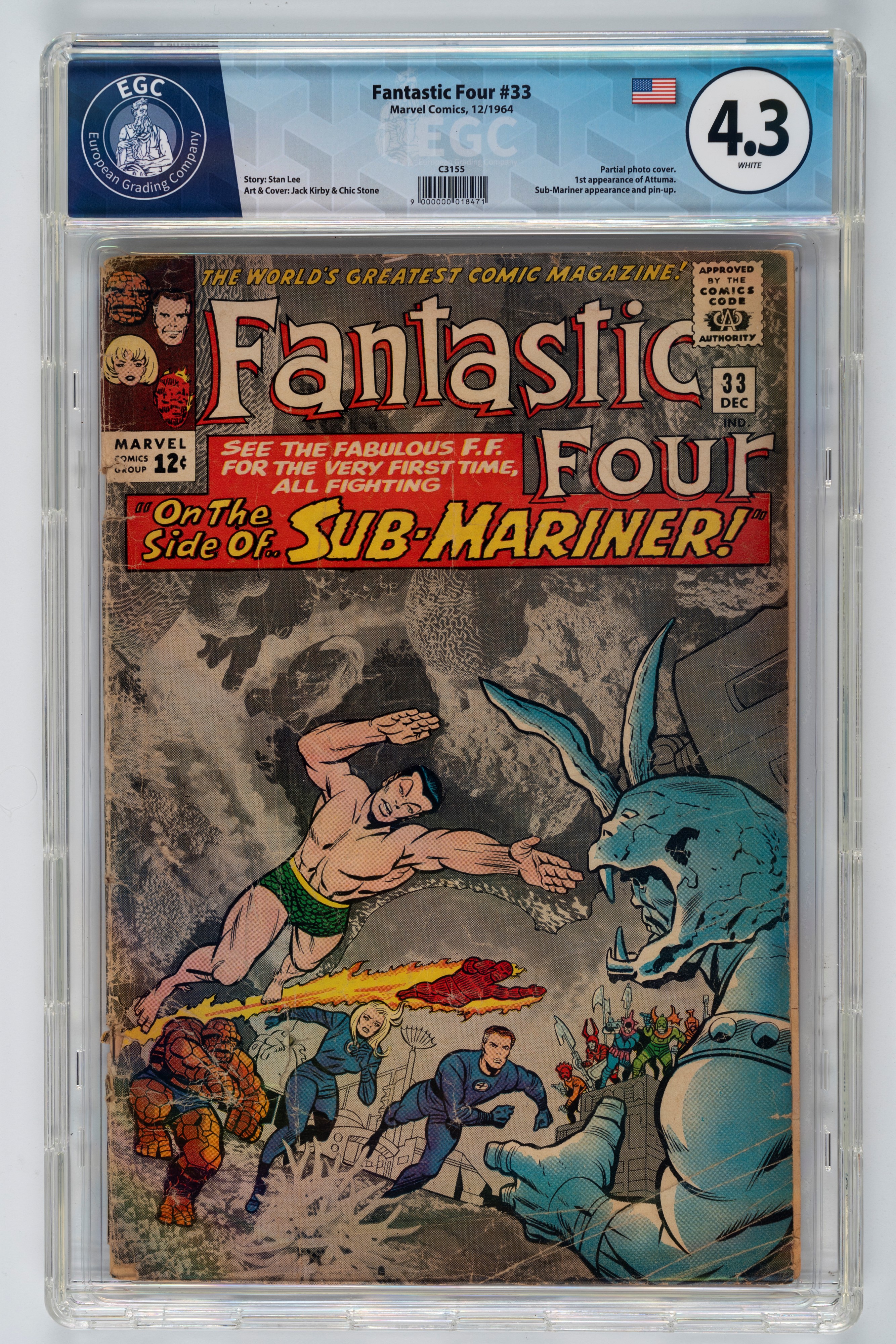 Fantastic Four #32 - 6.9 EGC / #33 - 4.3 EGC / #34 - 7.0 EGC