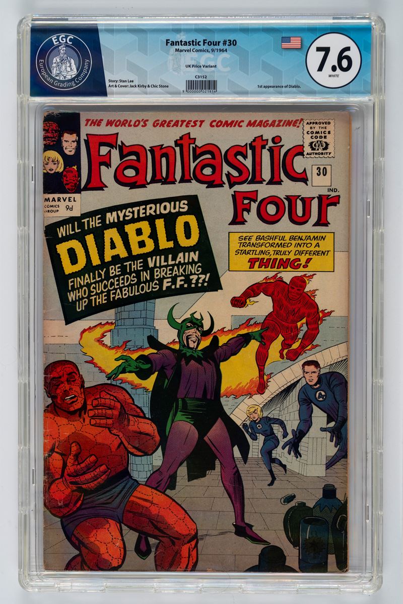 Fantastic Four #30 (UK Price Variant) - 7.6 EGC
