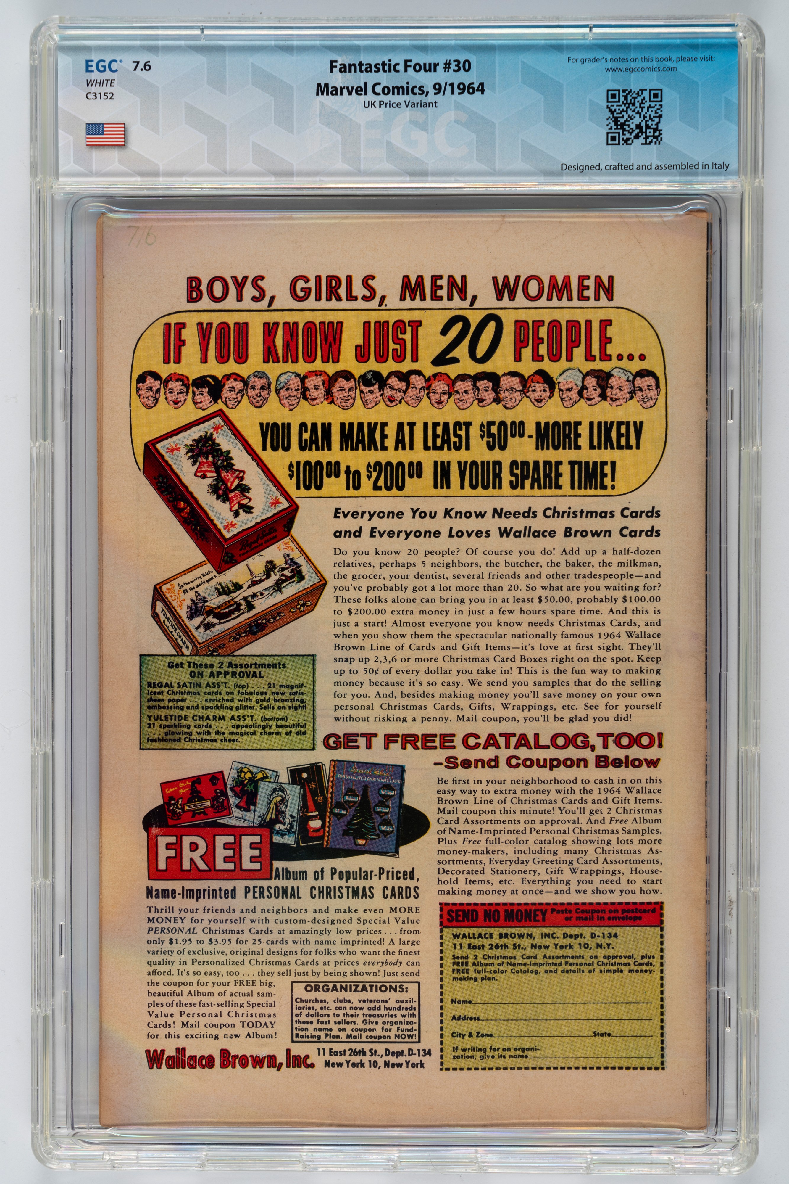 Fantastic Four #30 (UK Price Variant) - 7.6 EGC