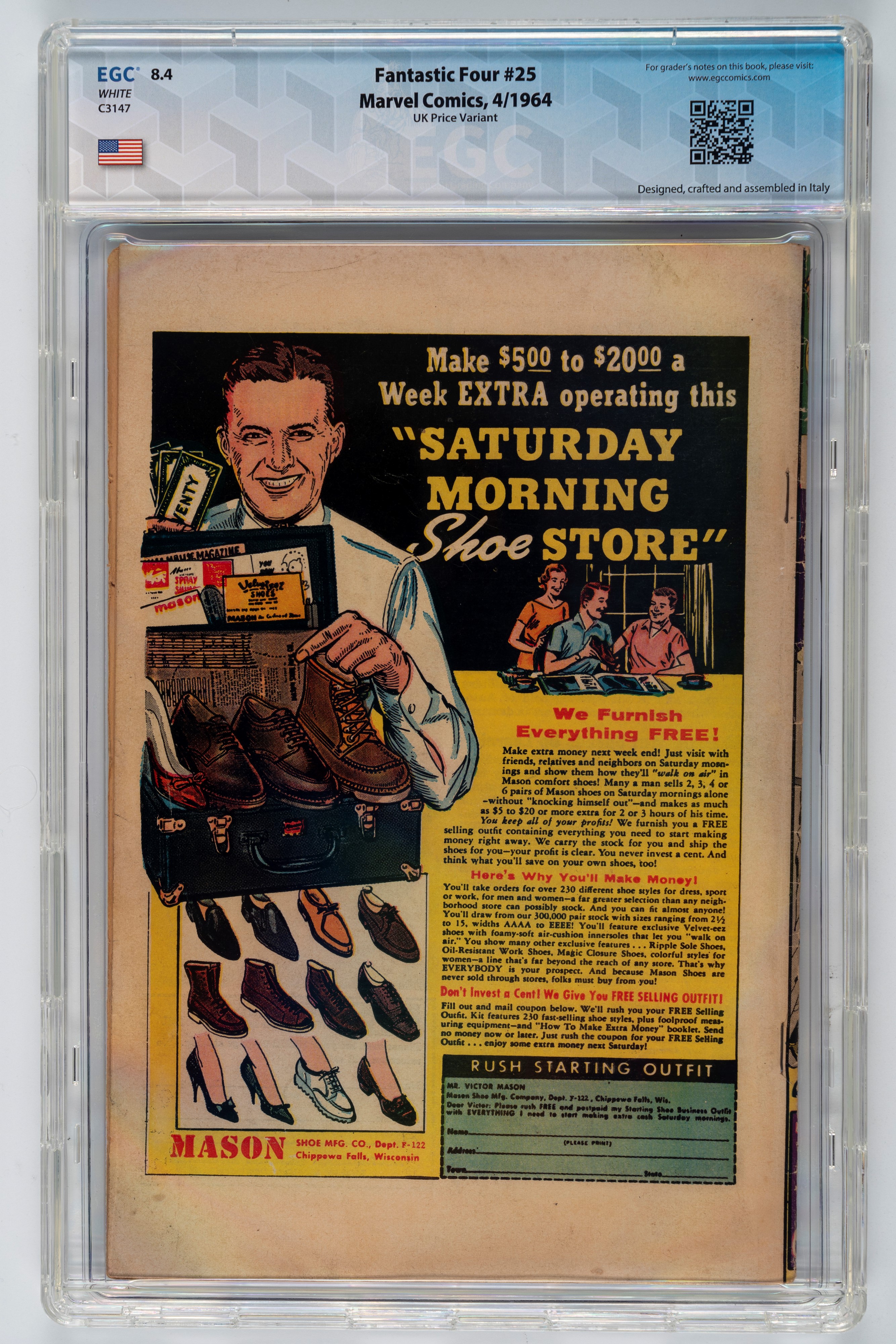 Fantastic Four #25 (UK Price Variant) - 8.4 EGC