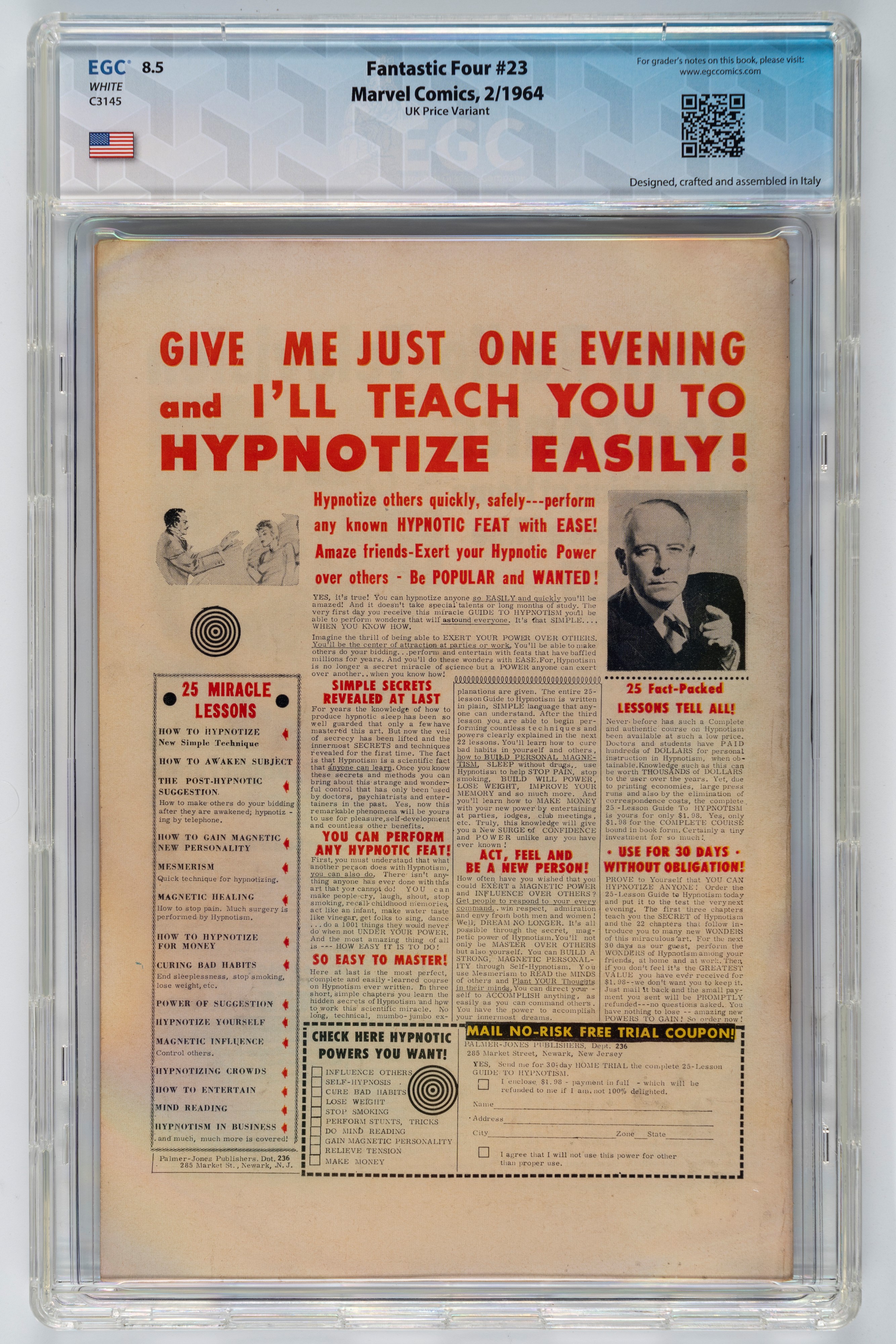 Fantastic Four #23 (UK Price Variant) - 8.5 EGC