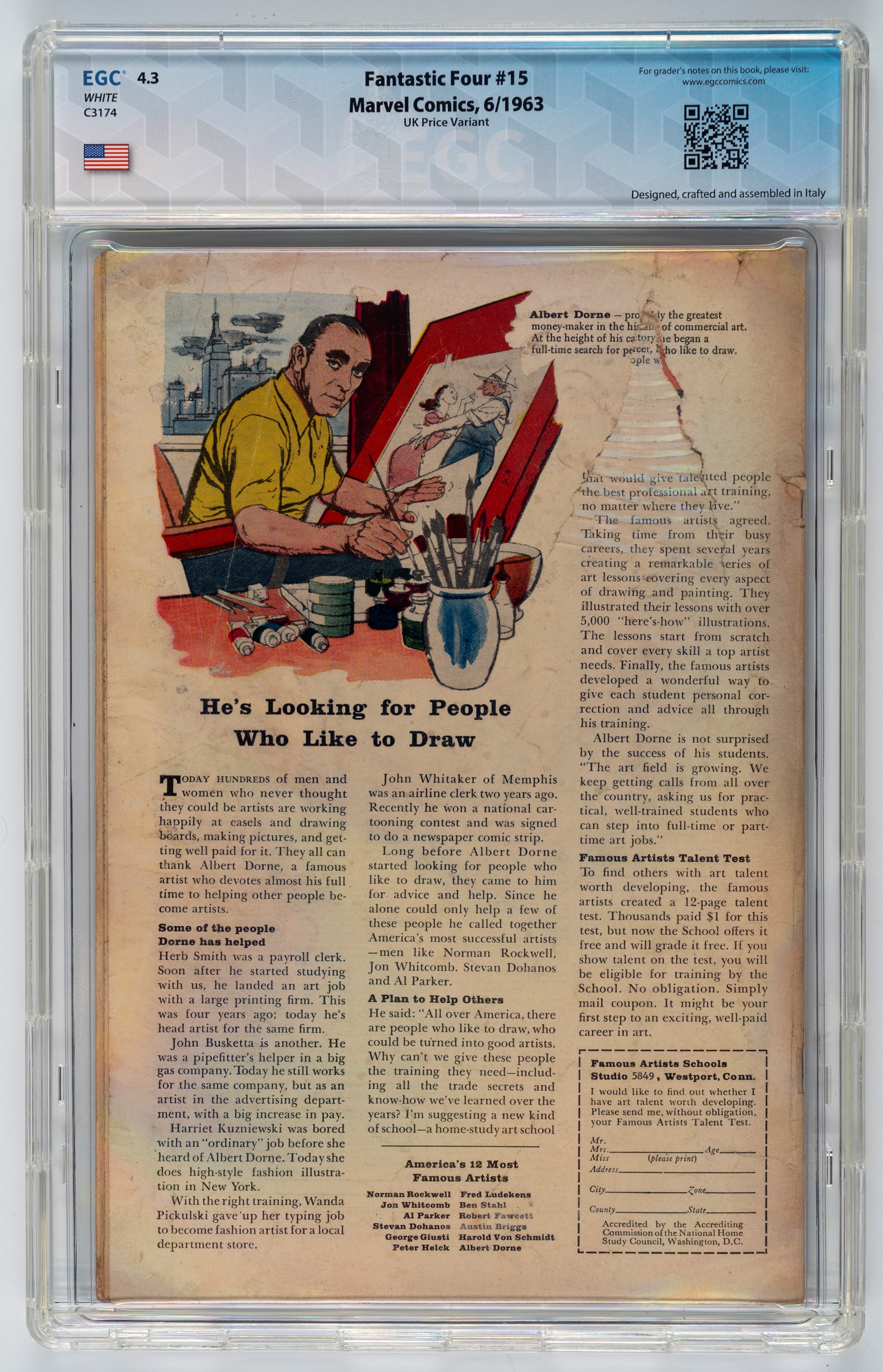 Fantastic Four #15 (UK Price Variant) - 4.3 EGC