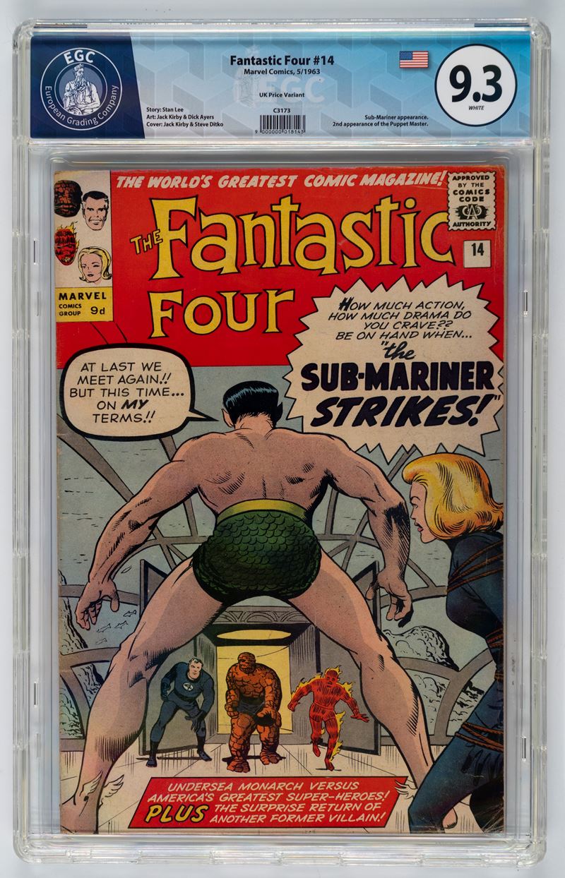 Fantastic Four #14 (UK Price Variant) - 9.3 EGC